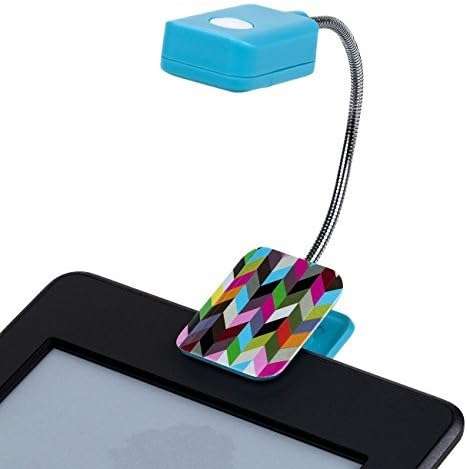 WITHit Clip On Book Light – Ziggy – Square LED Reading Light with Clip for Books and eBooks, Reduced Glare, Portable and Lightweight, Cute Bookmark Light for Kids and Adults, Batteries Included