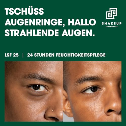 Shakeup — Concealer für Herren, zur Verwendung unter den Augen, reduziert Augenringe, mit SPF25, veganes Make-up, 24-Stunden-Feuchtigkeitsversorgung, 15ml (Dark, 15ml)
