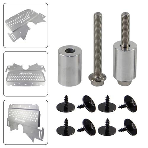 Image of Oil Cooler Skid Plate Compatible with BMW G80 G82 M3 M4 G87 M2 2021-2024 Aluminum Silver