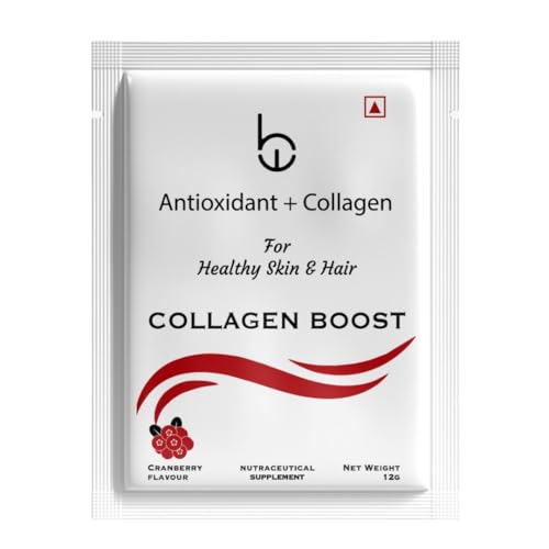 Image of B'Verge Marine Collagen Powder | 1 Sachet of Marine Collagen Powder for Men & Women | Enhances Skin Hydration, Minimizes Skin Damage, Promotes Healthy Skin, Hair, and Nails | Cranberry Flavor.