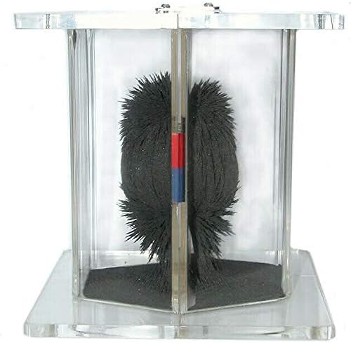 3D Magnetic Field Demonstrator - Iron Filings in Sealed Plastic - View Magnetic Fields Cleanly
