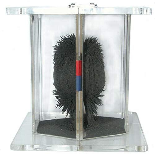3D Magnetic Field Demonstrator - Iron Filings in Sealed Plastic - View Magnetic Fields Cleanly