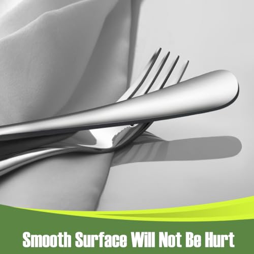 6-Piece (18.7cm, 7.4 inchs) Fork Set, Stainless Steel Dinner Forks Table Forks, Heavy Duty and Mirror Polishing Cutlery Forks Set, Dishwasher Safe - Image 4