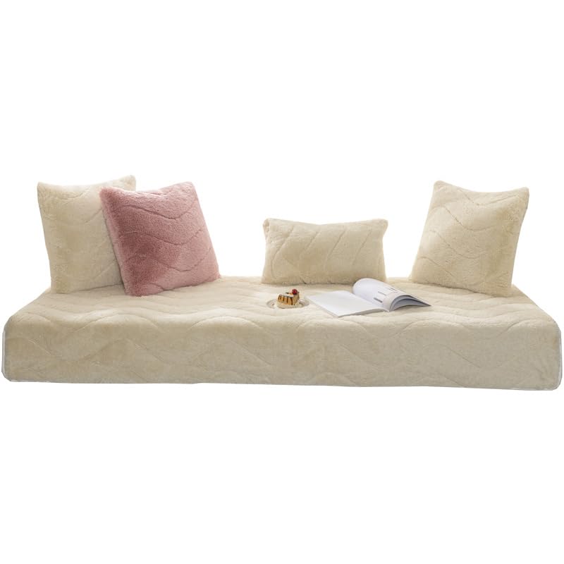 Tapis en peluche antidérapant beige résout vos sols froids - 5