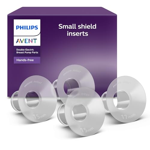 Philips AVENT freihändige (Hands-free) kleine Einsätze (15 mm und 17 mm) für die elektrische Milchpumpe, kompatibel mit freihändigen (Hands-free) Auffangbechern, SCF554/11