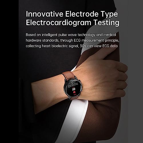 Hcosmy Smartwatch, Waterproof Ipx68 Smart Watch, Non Invasive Blood Glucose Smart Watch, Blood Sugar Monitor Watch, Glucose Monitor Smartwatch (D)