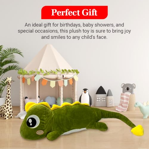 Image of ADORA Hooded Teddy Bear Soft Toy - Kawaii Plushie for Kids, Cute & Huggable Baby Plush Toy, Lovable Gift for Boys & Girls, Ideal for Birthdays & Special Occasions (Crocodile)