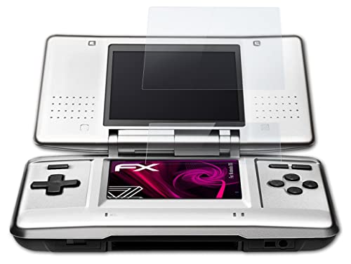 atFoliX Lámina Protectora de plástico Cristal compatible con Nintendo DS Película Vidrio, 9H Hybrid-Glass FX Protector Pantalla Vidrio templado de plástico (Set de 1) Cover