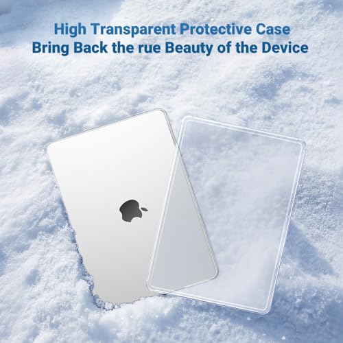 Image of Saco MacBook Neo 13 Inch Case 2026 Release Model A3404 with A18 Pro Chip, Matte Hard Shell Case with Reinforced Corners, Matte Screen Protector & Transparent Keyboard Cover, Matte Clear