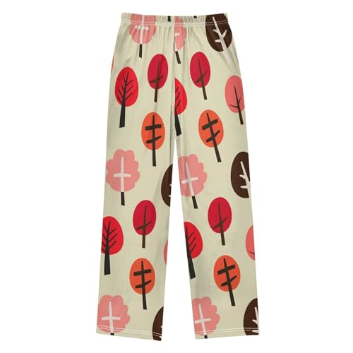 Trees Yellow Pajama Pants with Pockets 6-8Y A23047312