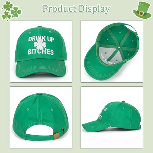 Image of Shamrock-Green Baseball-Cap for Men-Women - St Patrick's Outdoor Sun Hat Breathable Sports Golf Peaked Hat