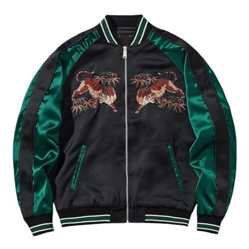 Veste de baseball brodée style chinois homme polyvalente