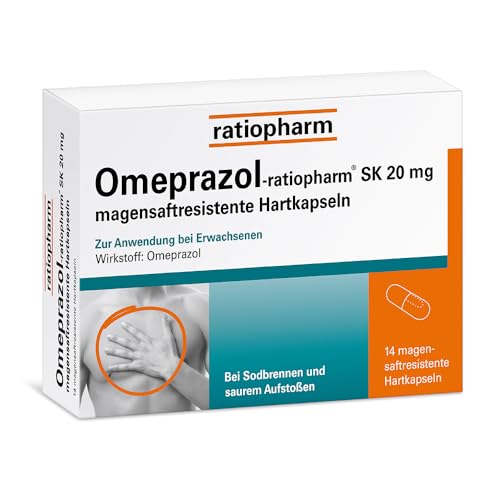 Omeprazol-ratiopharm SK 20 mg: schnelle und gezielte Linderung bei Sodbrennen und saurem Aufstoßen 14 Hartkapseln