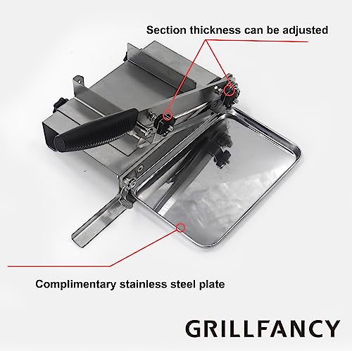 Meat-slicer-GrillFancy-stainless-steel-heavy-manual-frozen-meat-slicer-beef-and-lamb-roll-food-slicer-suitable-for-home-cooking-Cheese-slicing-BBQ-slicing-easy-to-use