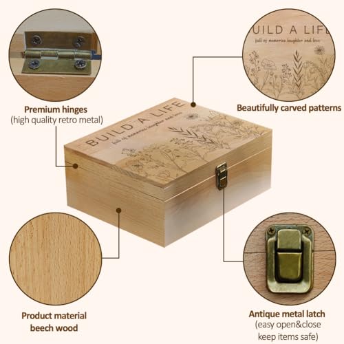 arricraft 1 Pc Wood Memory Keepsake Box - Image 3