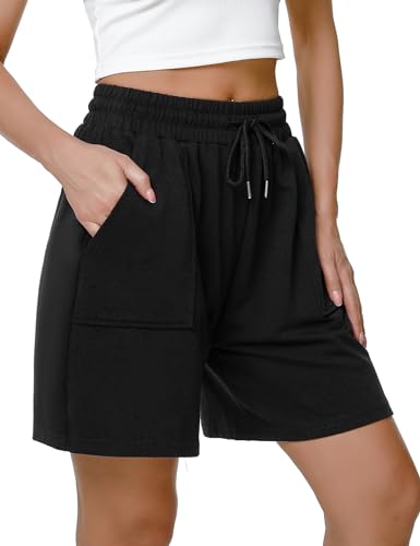 Marvmys Womens Running Shorts Casual Lounge Bottoms Gym Shorts Ladies Soft Cycling Short High Waist Athletic Sweat Jogging Sport Workout Hiking Fashion with Big Pockets - Image 3