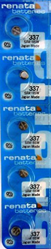 Pkg/5 Type 337 Renata Swiss Watch Batteries