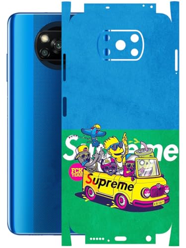 Image of AtOdds - Full Body Back Screen Guard Protector Film - Lamination Wrap Skin Sticker Compatible with Poco X3 PRO | Scratchproof Matte Finish (Simps)