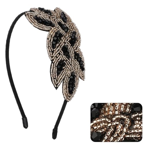 1920 S Diademas Mujeres para Disfraces Fiesta Años 20,Tocados Años 20 Pelo,Aro de Pelo Estilo Vintage Años 20 para Mujer,Accesorio Cabello Tema Años 20,Rhinestone de la Boda Banda de Pelo Accesorios