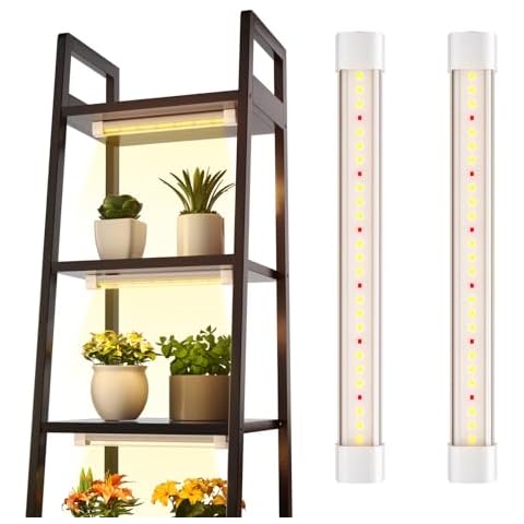 FREELICHT T8 Grow Lights for Indoor Plants, 1FT Full Spectrum Plant Lights, 20W(2 x 10W), 4 Installation Methods, Linkable LED Grow Light Strips for Greenhouse Plant Shelf Succulent Seeding, 2 Pack Cover