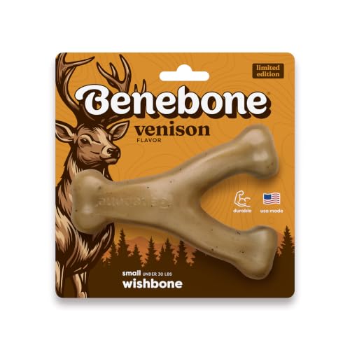 Image of Benebone Wishbone Dog Chew Toy for Aggressive Chewers, Venison, Small