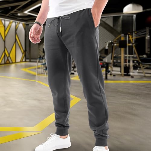 Elegant Comfort Casual Men's Cotton Fleece Jogger with Pockets - Comfortable Sweatpants for Men - Active Fleece Lounge Pants2
