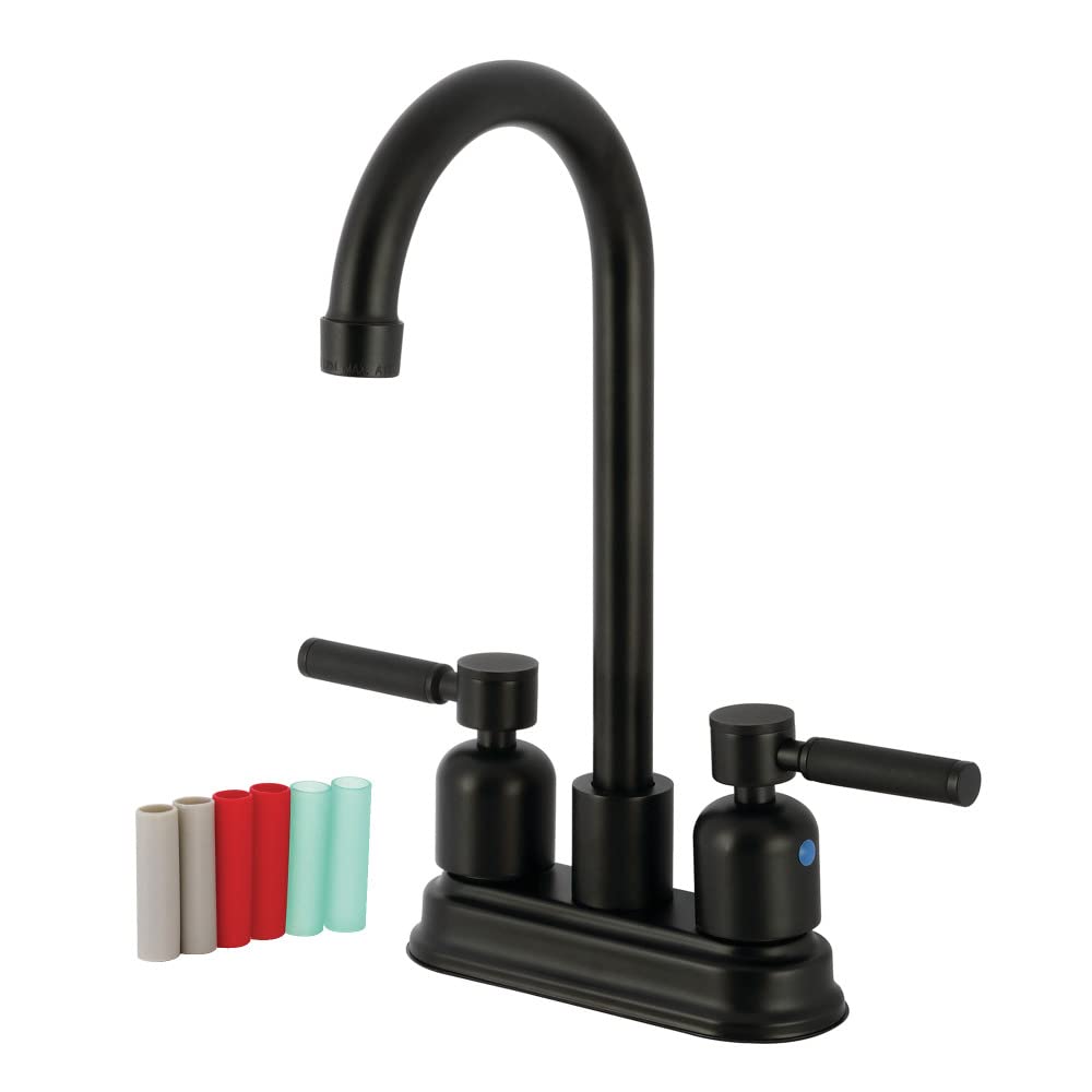 Kingston Brass KB8490DKL Kaiser Bar Musluk, Mat Siyah, 11,56 x 9,31 x 4,75