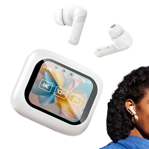 Generico Auriculares inalámbricos, auriculares True Wireless In Ear | Antirumor, control táctil, funda de carga, para ciclismo, desplazamiento, correr, teléfonos y estudio