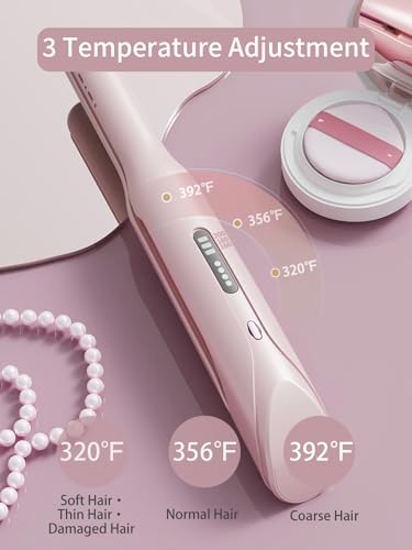Plancha de Pelo Mini Inalámbrica 2 en 1 Rosa miniatura 4