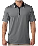 adidas Golf Men's Golf Climacool Performance Polo Shirt, Vista Grey/Black, Small