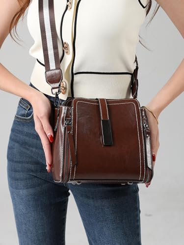 Women's Leather Handbag Tote with Adjustable Strap, Purse Shoulder Bag3