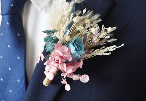 Bridal Boutonniere, flores ornamentales para boda miniatura 6