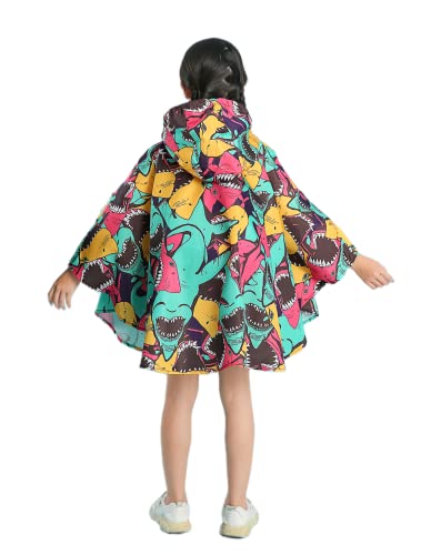 Image of Freesmily Kids Cute Raincoat Waterproof Rain Poncho Jacket Coat for Girls Boys