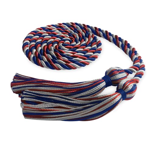 Image of Endea Graduation Single Honor Cord Three-Color (Royal Blue /Red /Silver)