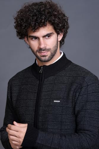 Image of GODFREY Full Sleeve Zipper Sweater for Man Winter Wear -Mens Woolen Sweaters Turtle Neck