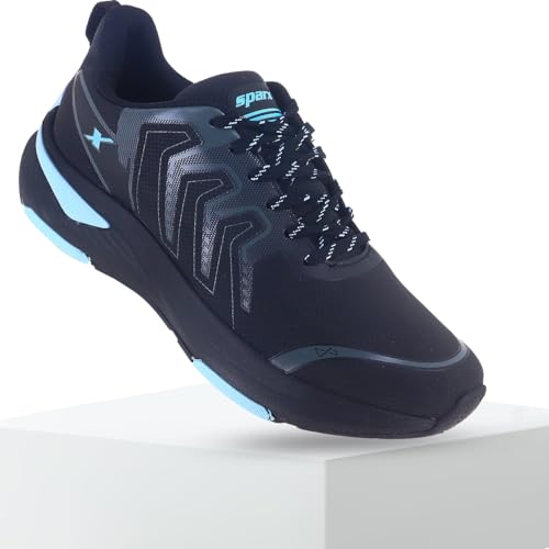 Image of SPARX Sports Running Shoes for Men - Lightweight Breathable Lace-Up Athletic Shoes with Cushioned Comfort, Shock Absorption, Durable Grip, Flexible Sole & Everyday Walking Performance