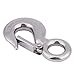 Aramox Swivel Eye Hook, 304 Stainless Steel, 115mm/1.0T Capacity, Round Eye Snap Clip for Cargo Lifting, Marine Industries