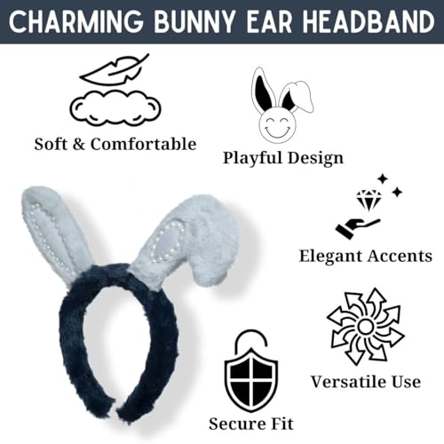 Image of Radhu & Kabby Kids Hairband | Soft Plush Headband for Kids with Fun Animal Figure | Hair Accessory for Girls
