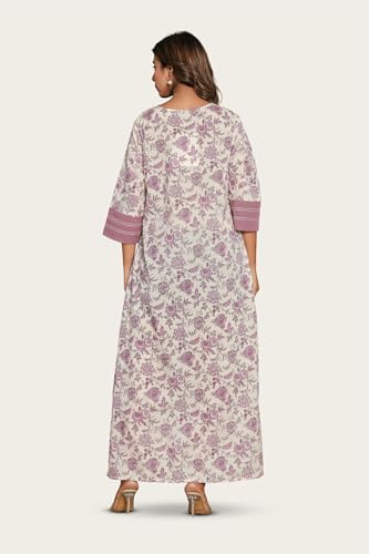 Image of NIHSAMAH Cotton Nighty for Women - Printed Stylish Night Gown, Comfortable Sleepwear Long Nightwear, Maxi