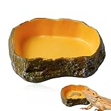 GNALIA Terrario Tortugas Tierra 2 Piezas Cuencos Amarillo 10Cm Para Geckos, Tarántulas, Tortugas