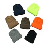 [ロスコ] 無地 ニットキャップ くるくる ビーニー ニット帽 アクリル ワッチ キャップ ブラック 黒