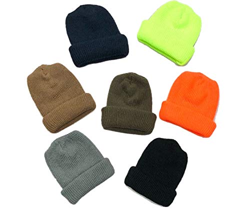 ROTHCO(ロスコ) 無地 ニットキャップ くるくる ビーニー ニット帽 アクリル ワッチ キャップ ブラック 黒