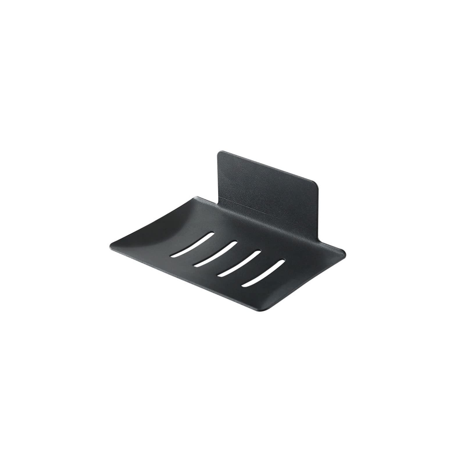 JINGYAN Soap Dishes 1pc Black White Bathroom Soap Dish Rack Wall-mounted Box Shower Tray Drainage Kitchen Storage(Schwarz)