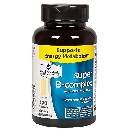 Member's Mark Super B-Complex With Biotin Vitamin B And Vitamin C (1 Bottle (300 Tablets)) #TOP3