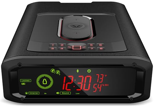VAULTEK DS5i Smart Station™ Biometric Smart Safe with Dual Wireless Phone Charger + Auto Open Drawer + Bluetooth Safe Management (Covert Black)