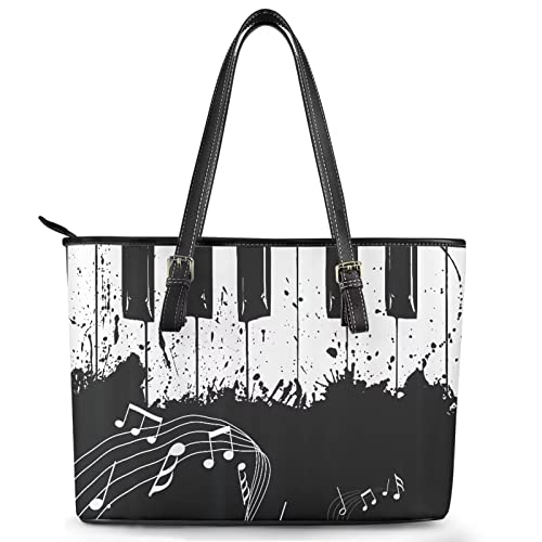 Touche de piano note de musique sac à bandoulière grand volume pour femme