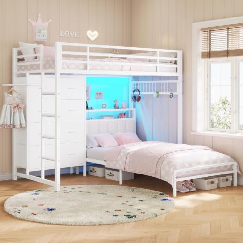 Mojiasion Twin Over Full with Desk