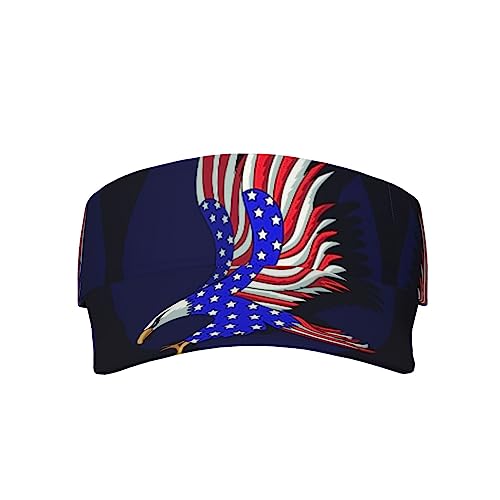 Chapeau de soleil motif aigle patriotique réglable respirant extérieur et plage