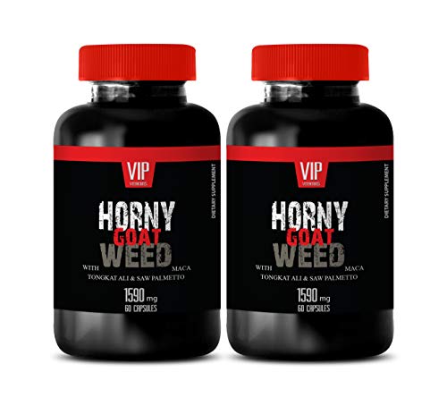 Horny Goat Weed Herbal Complex Extract - Horny Goat Weed 1590MG - Maca Root Tongkat Ali Powder Muira puama Tribulus Supplement 2B 120 Capsules