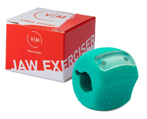 Jaw Exerciser Double Chin Toner | Jawline Exerciser Chew | Jaw Trainer | Workout Face Muscles | Jawline Toner | Neck Trainer | Woman & Men (Green)